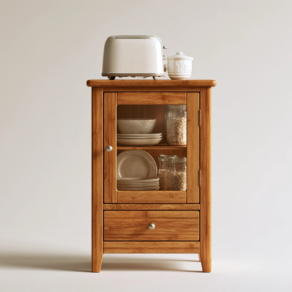 Mobile da cucina in legno, colore legno naturale