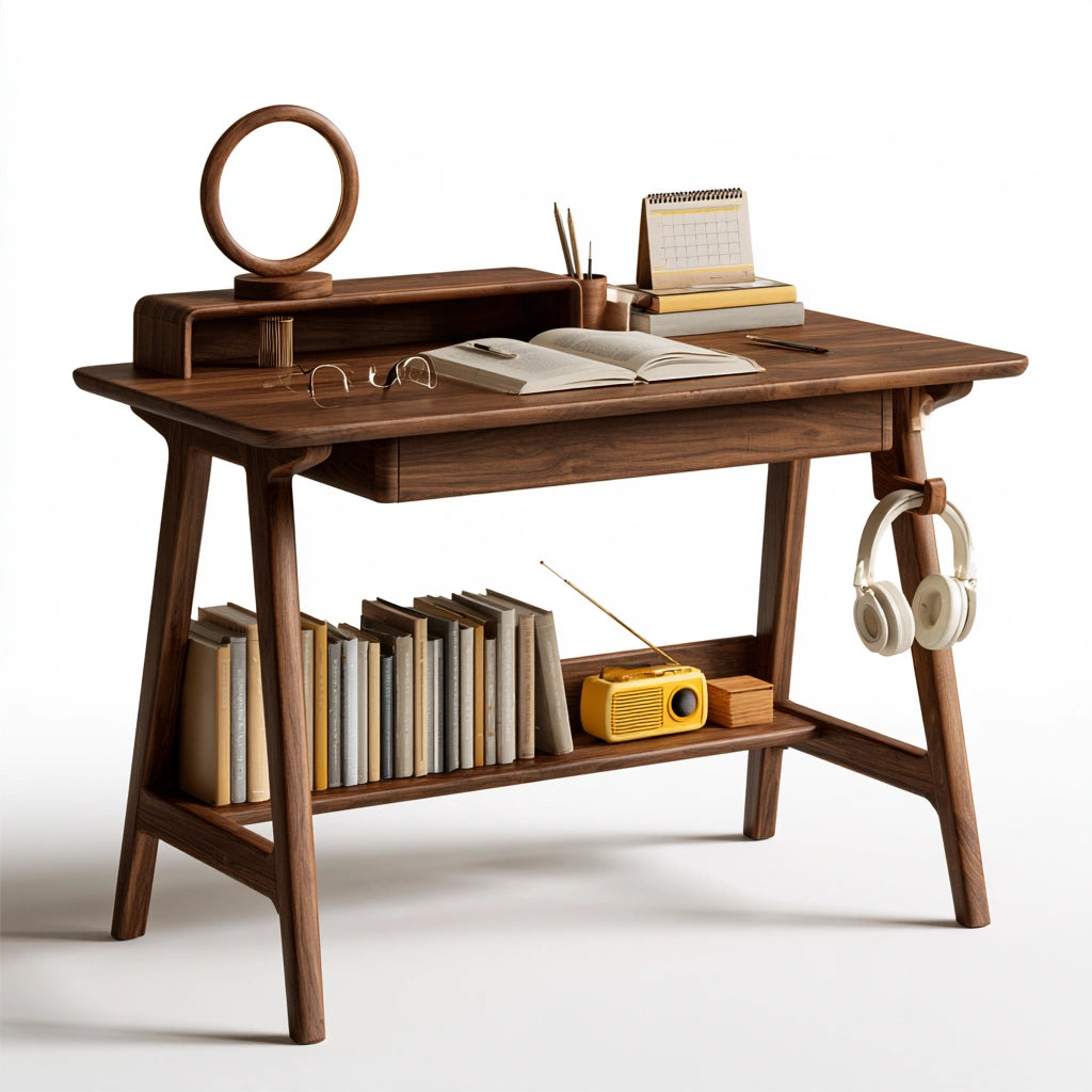 Scrivania in legno, colore legno naturale