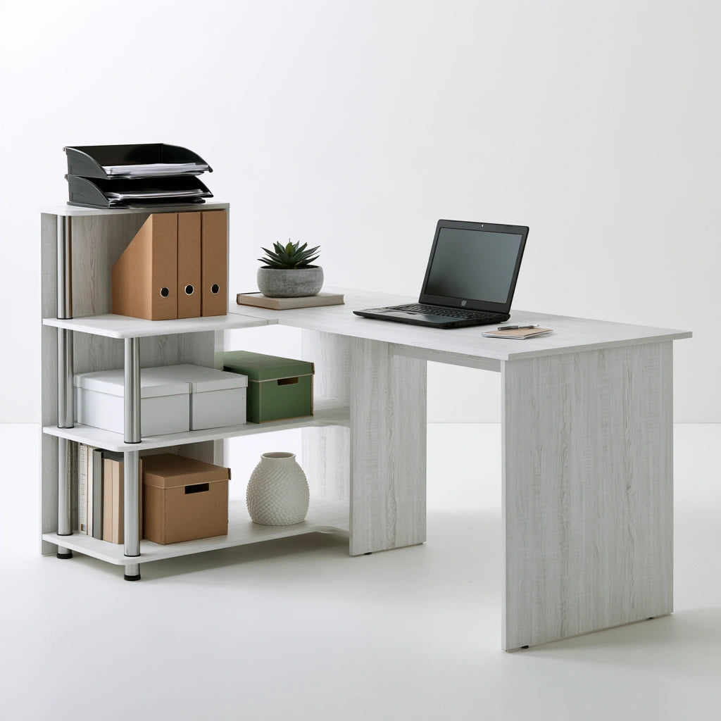 Scrivania moderna in legno, colore bianco